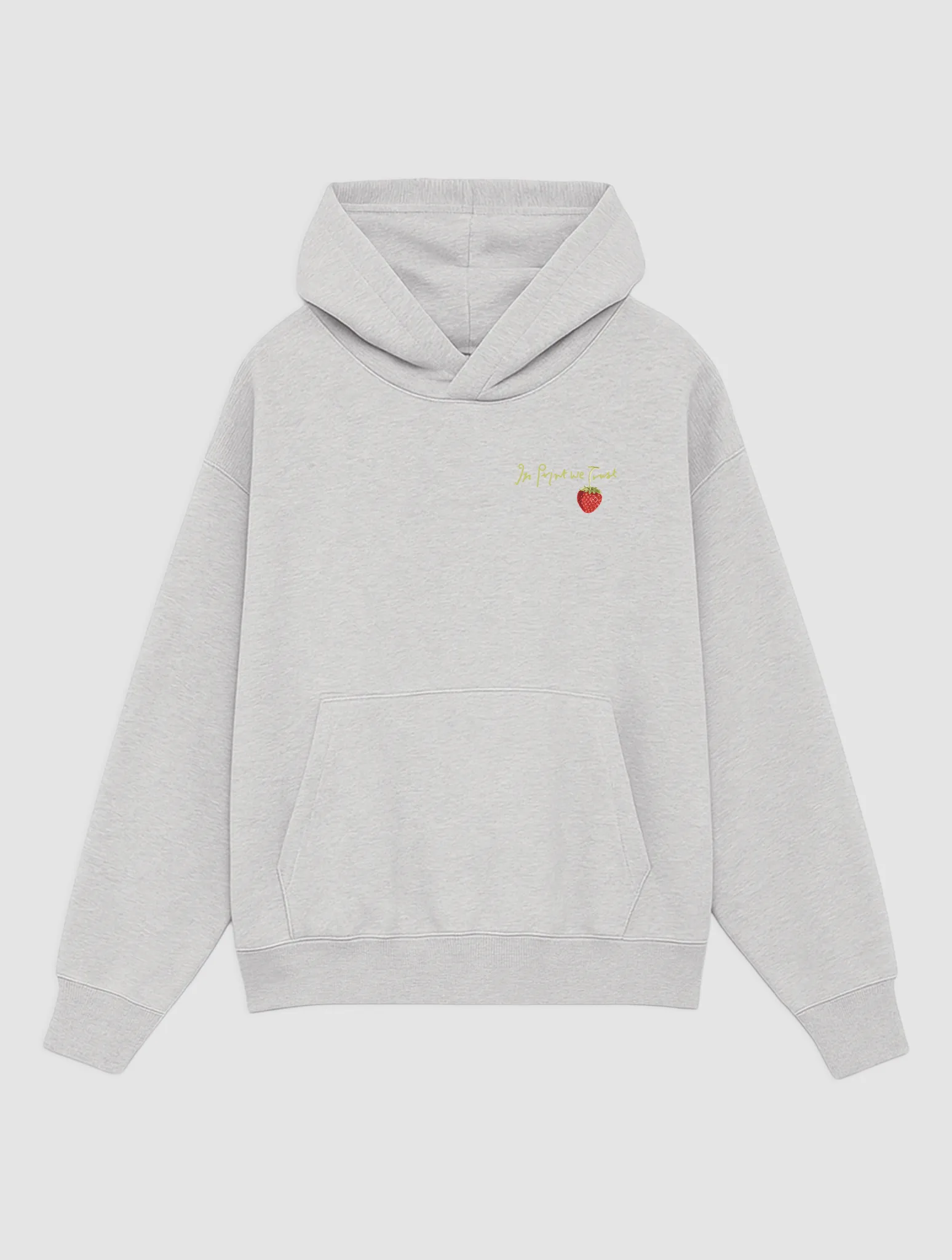 strawberry grey hoodie Cuffed Sleeves Petite Cut