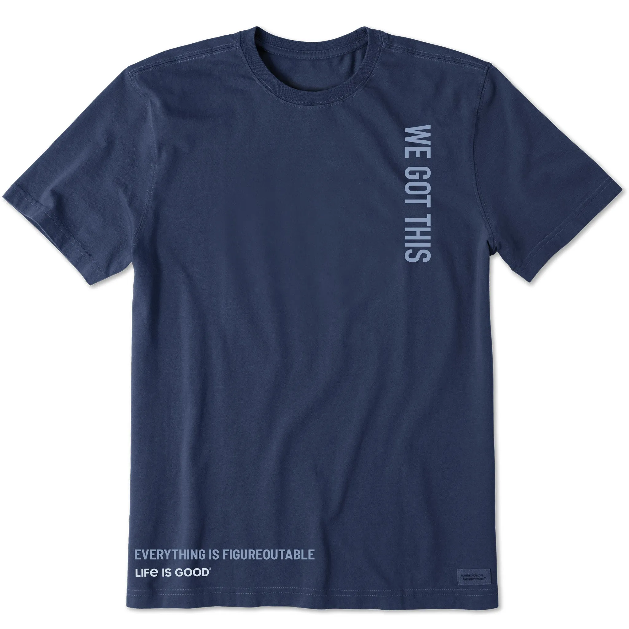 Sublimation Printed Collar Men's We Got This Stack Short Sleeve Crusher Tee