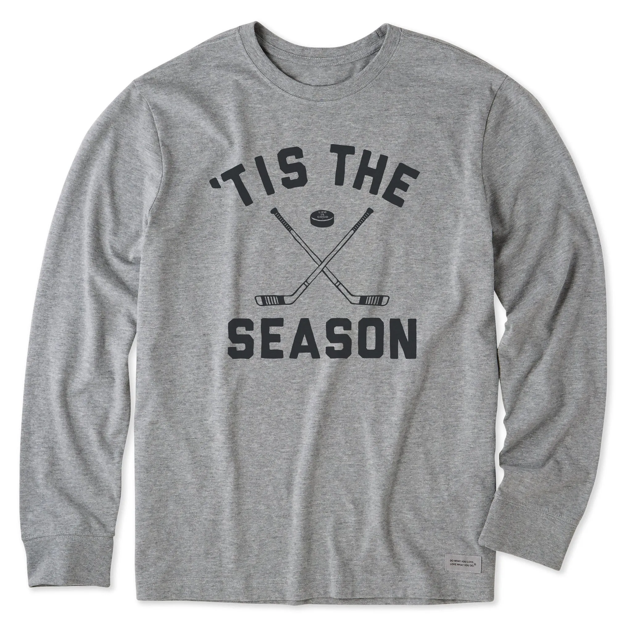 Cozy and Soft Best Seller Men's Tis the Season Hockey Long Sleeve Crusher Tee