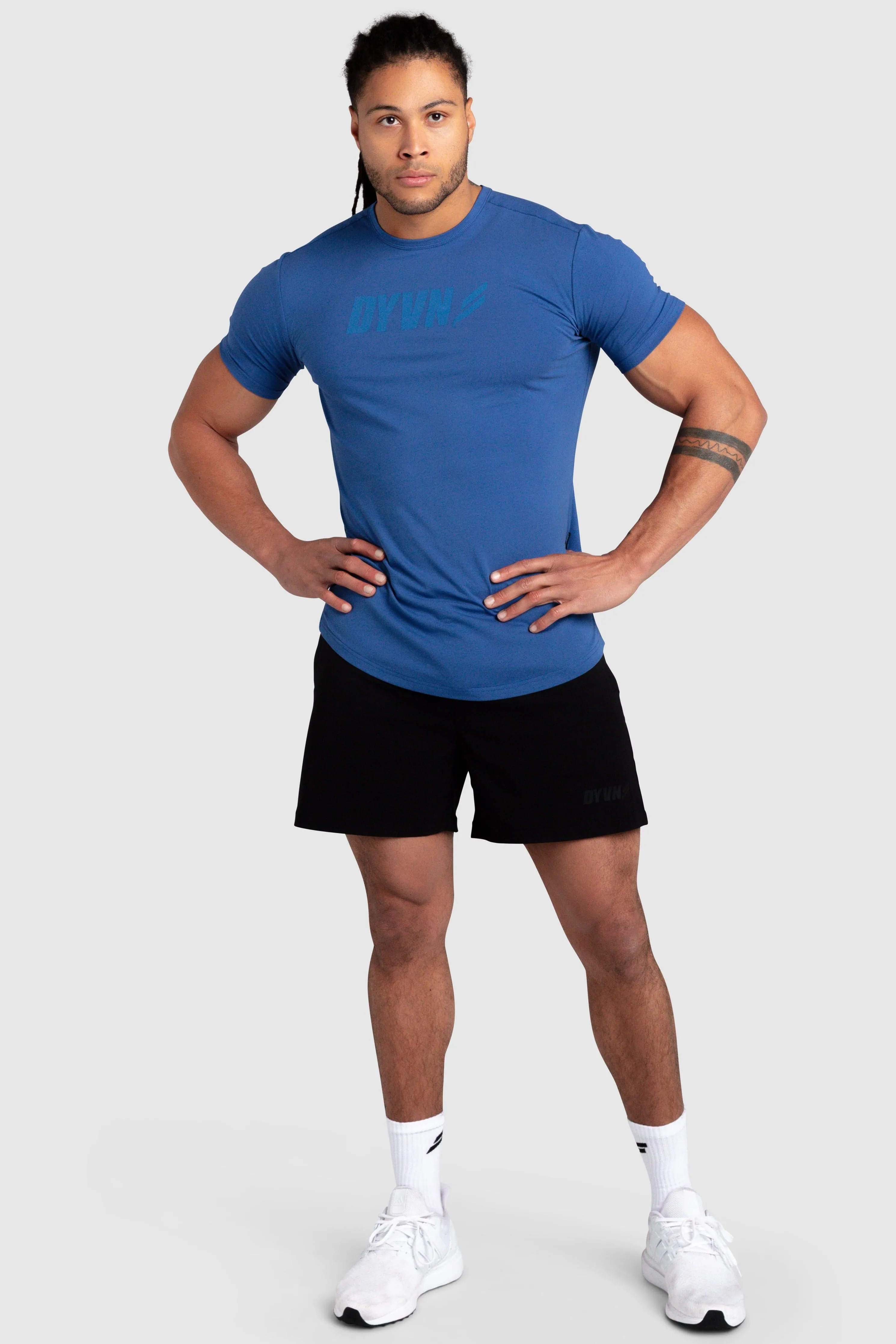 DYVN Drop Tee 'Prime' - Steel Blue Essential Wardrobe Fit for Any Season