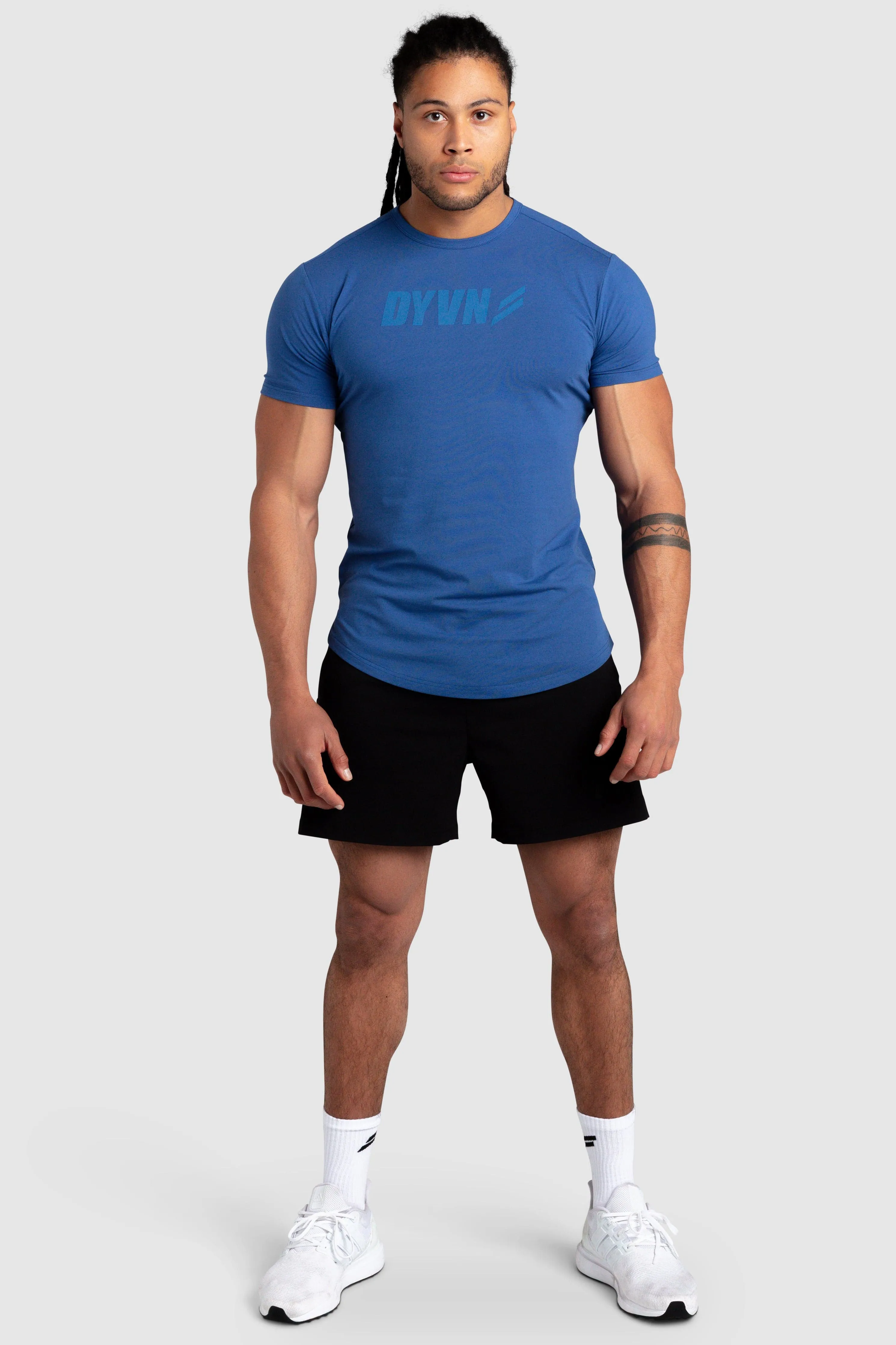 Fun and Comfortable DYVN Drop Tee 'Prime' - Steel Blue