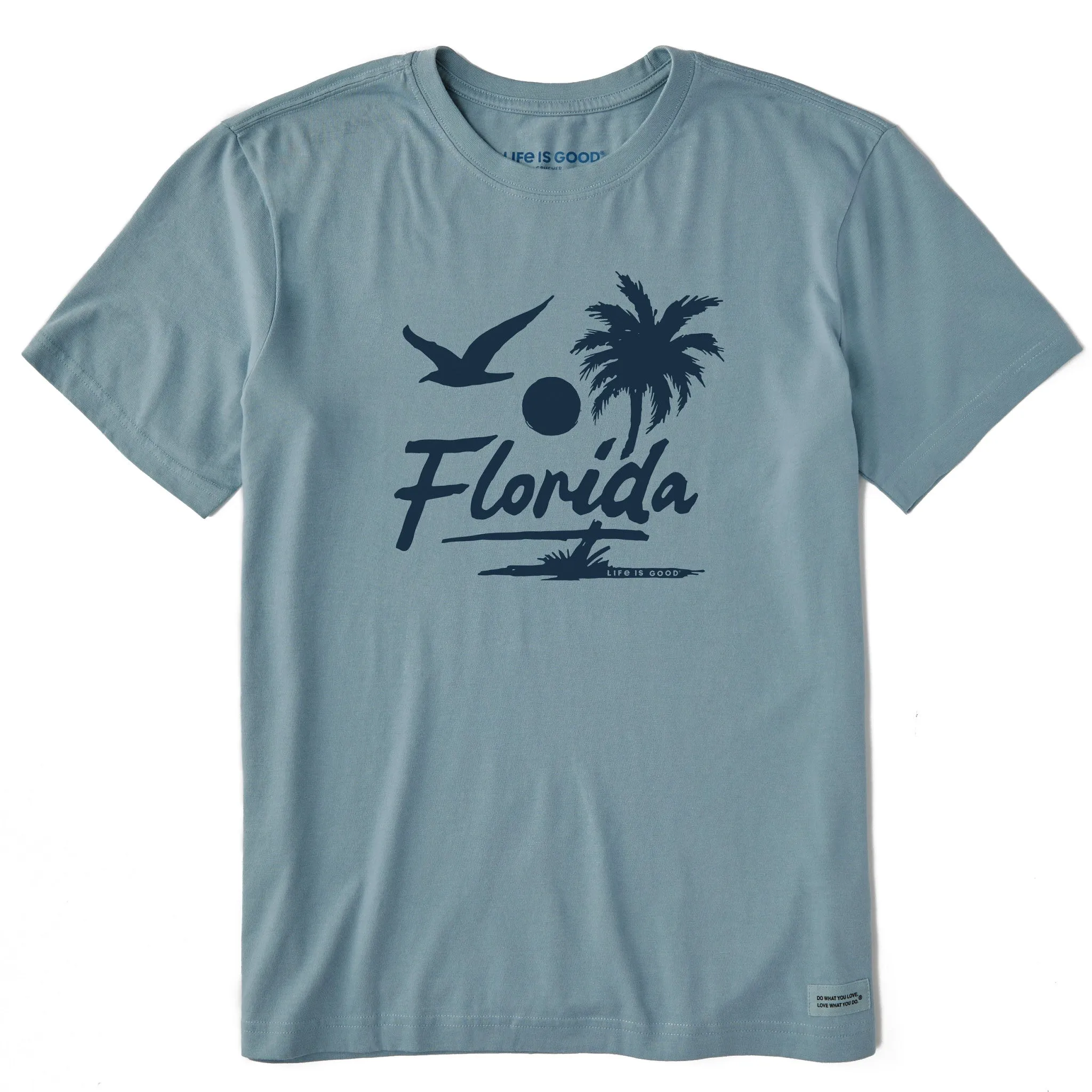 Cozy Vibe Men's Florida Beach Gull Short Sleeve Crusher Tee