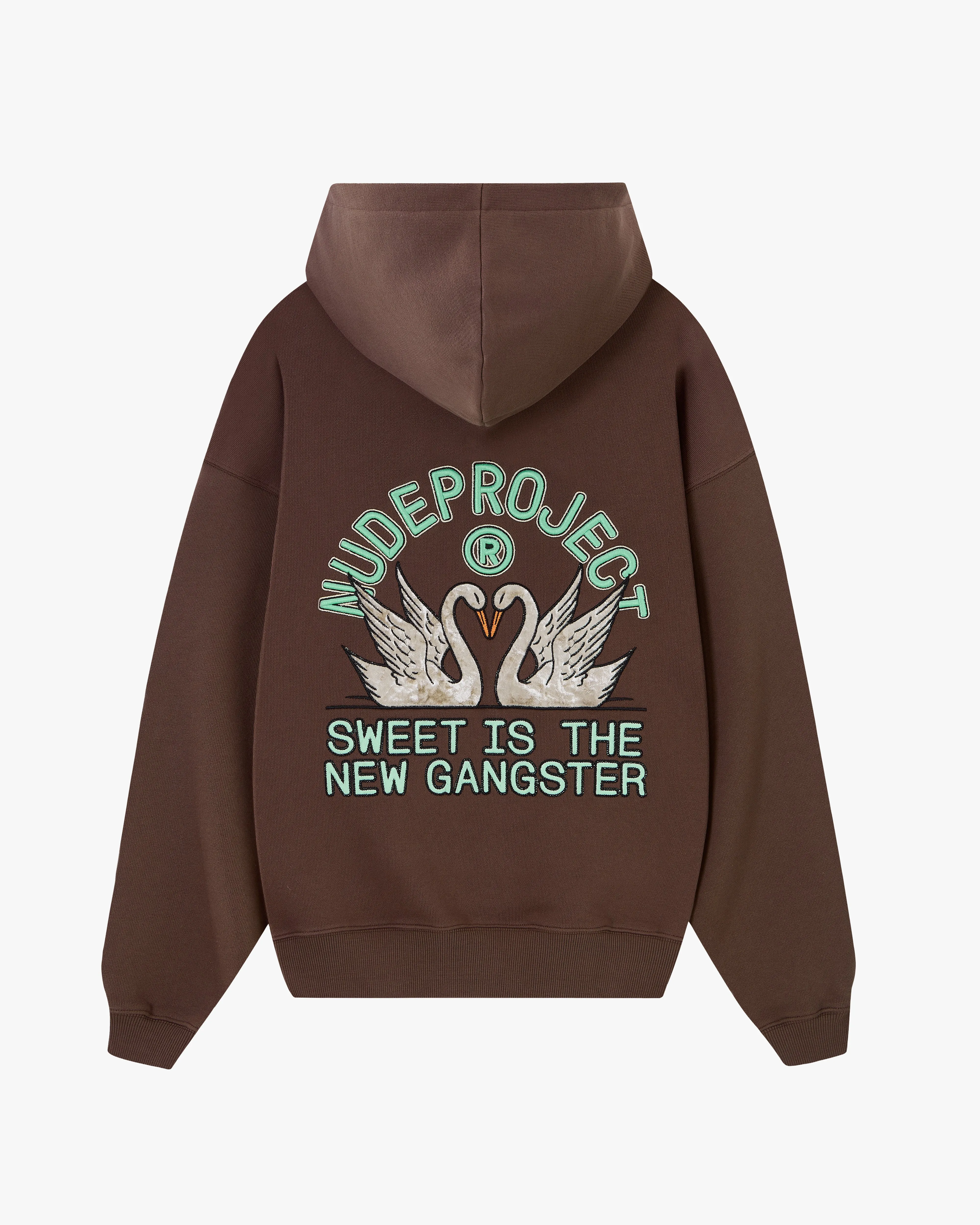 good for holidays Street Bold Swans Hoodie Brown
