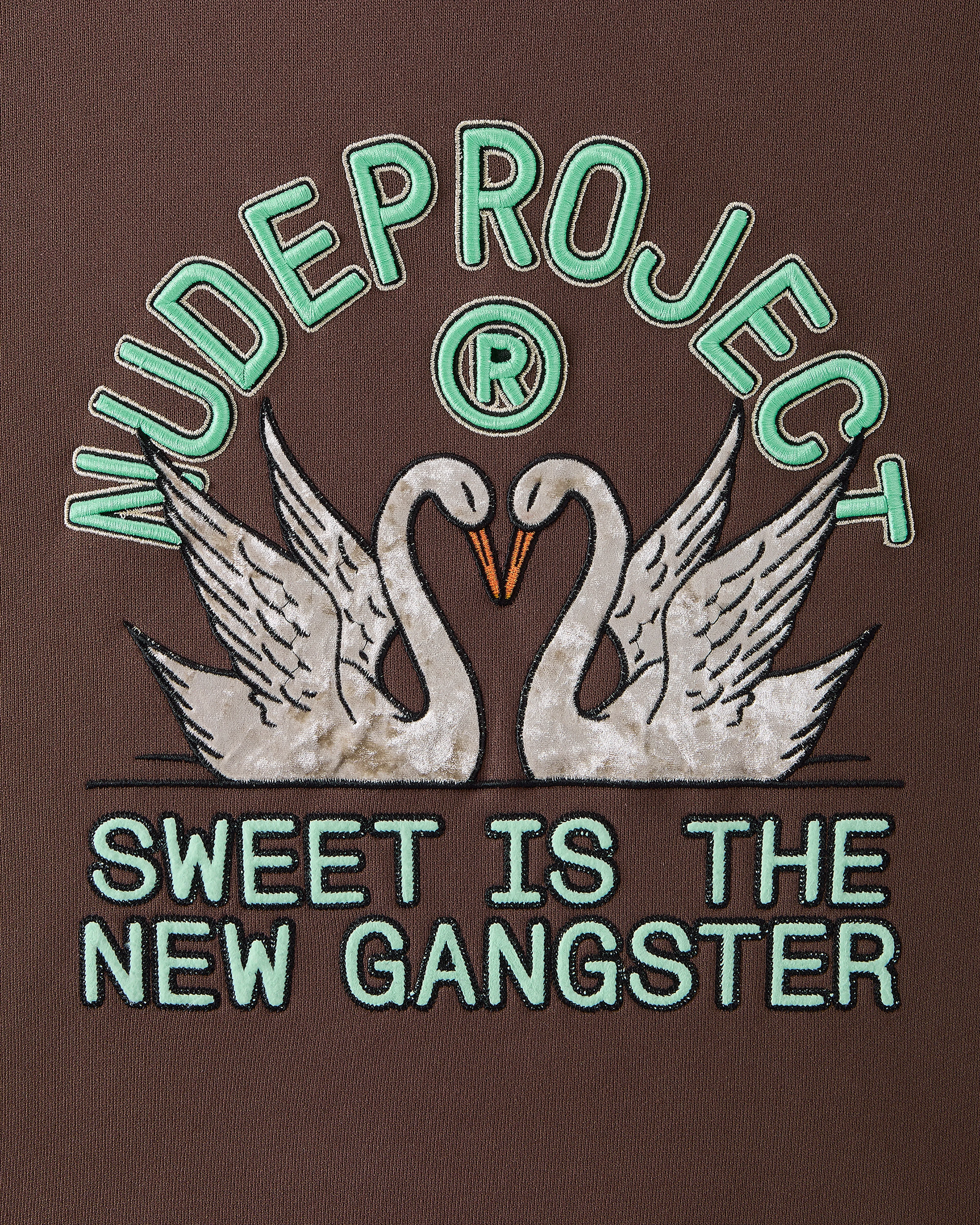 Swans Hoodie Brown Soft and Warm Fresh Relaxed