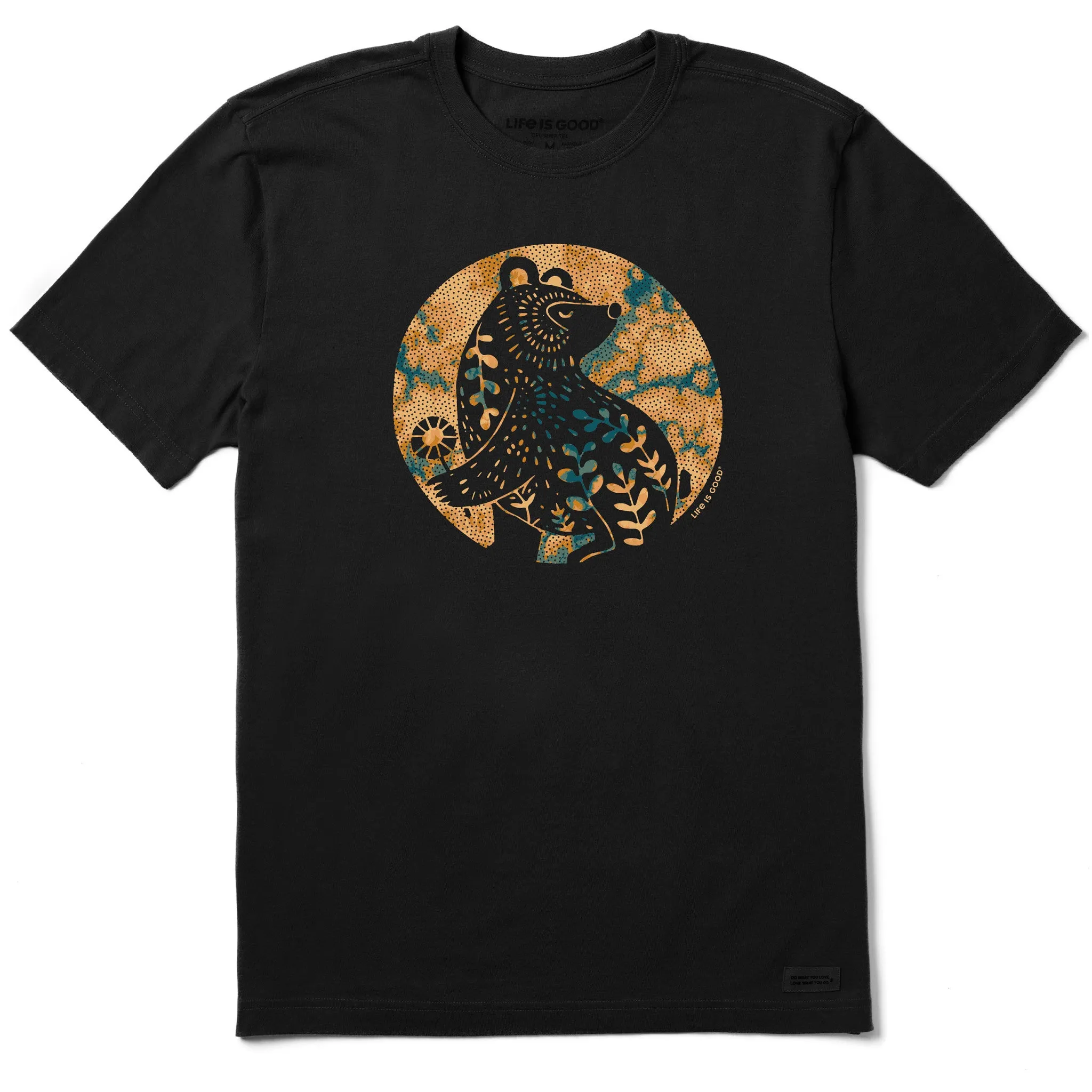 Men's Harvest Bear Tie Dye Short Sleeve Tee Retro Style