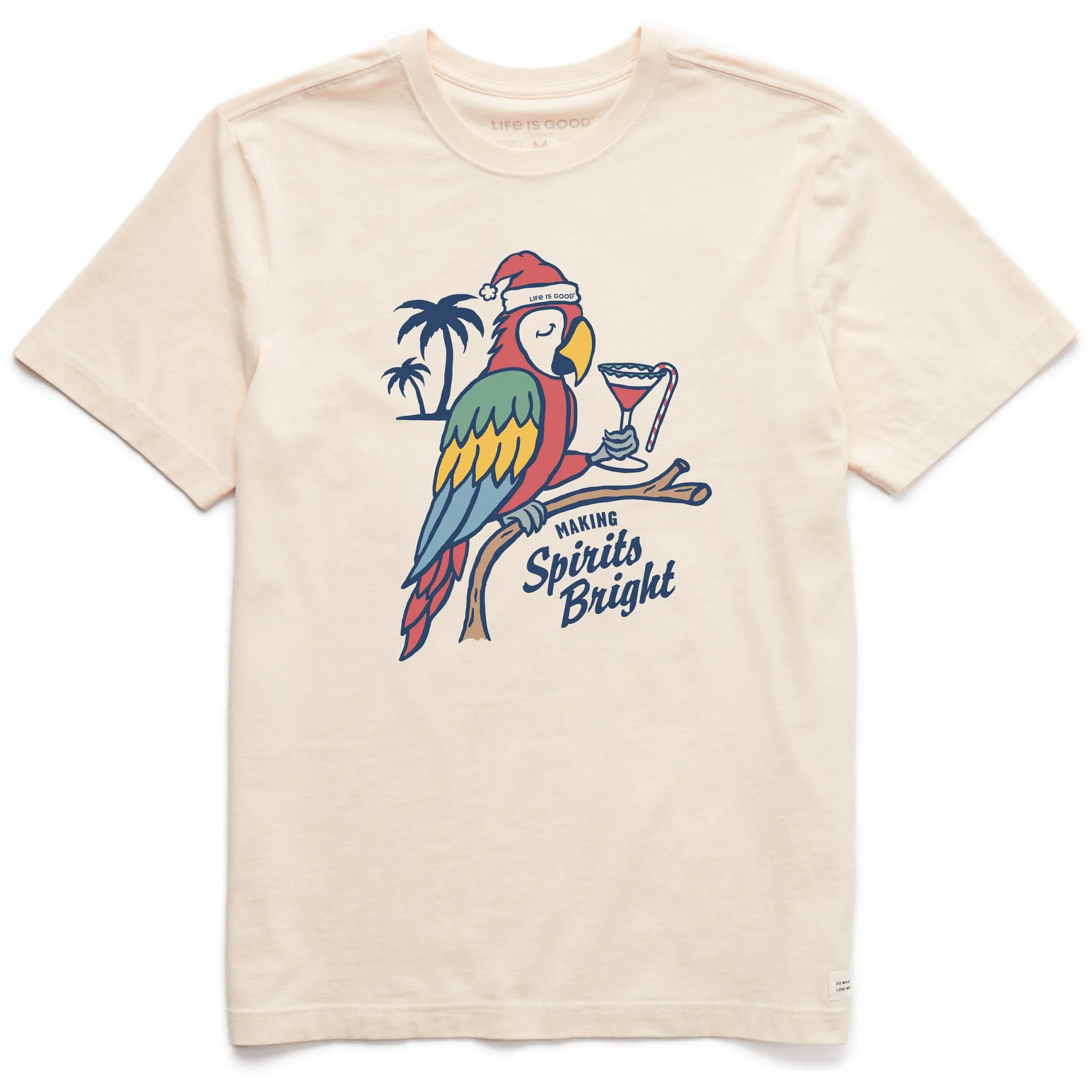 Low Profile Silhouette Men's Holiday Parrot Short Sleeve Crusher Tee