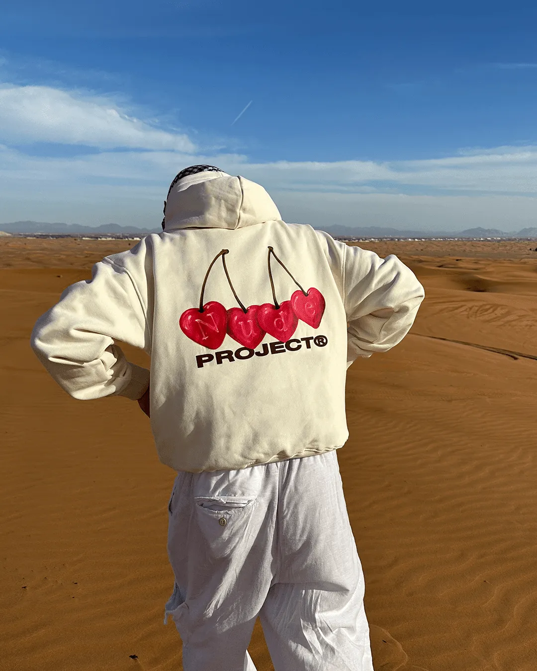 Fashionable Layer product team spirit Cherry Hoodie Marshmallow