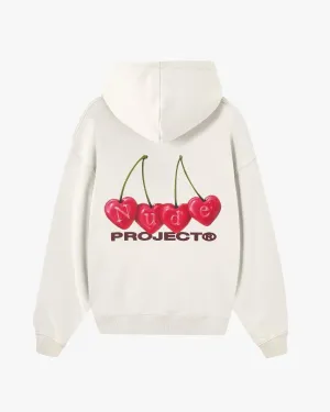 Logo Design Cherry Hoodie Marshmallow