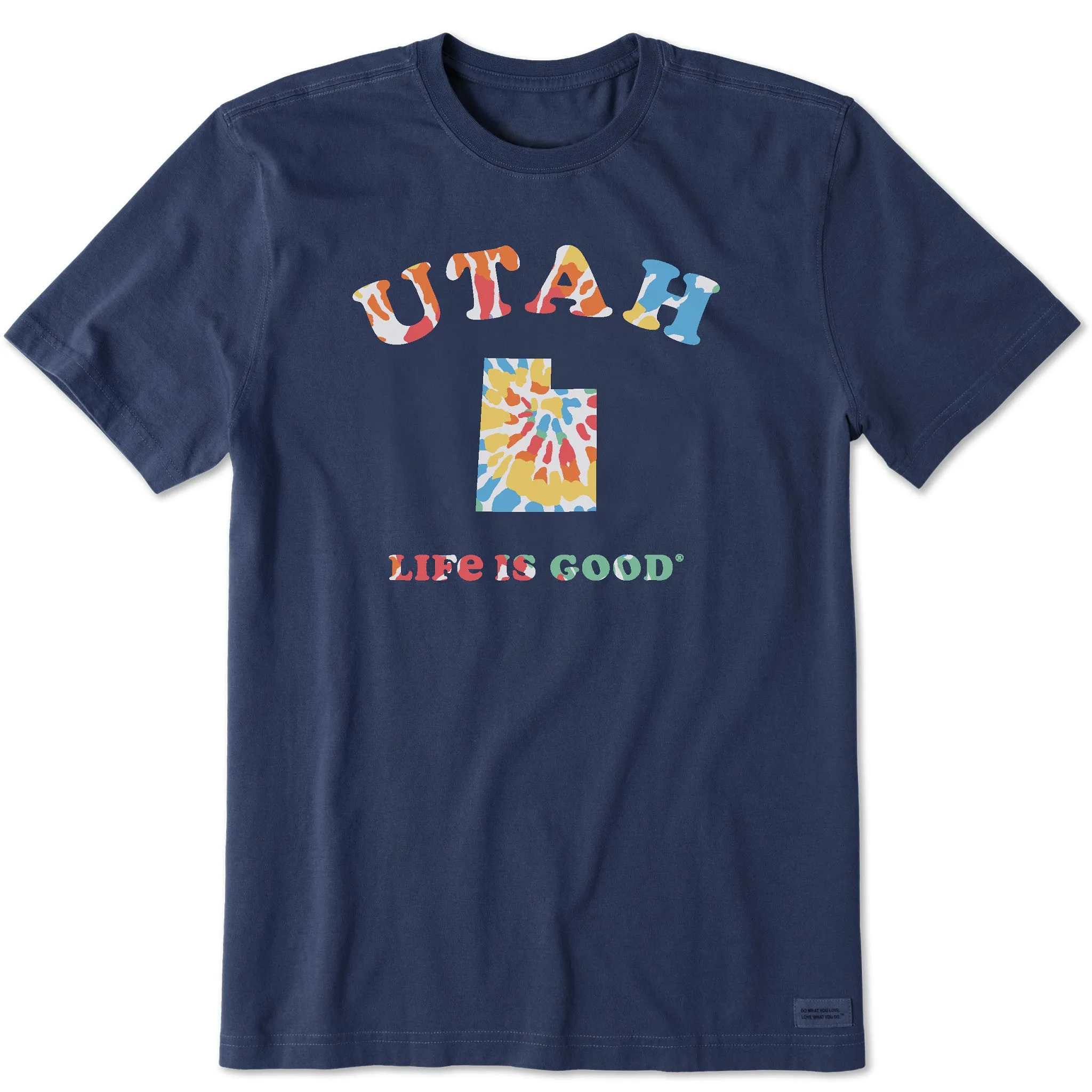 Men's Tie Dye Utah Short Sleeve Crusher Tee back to school