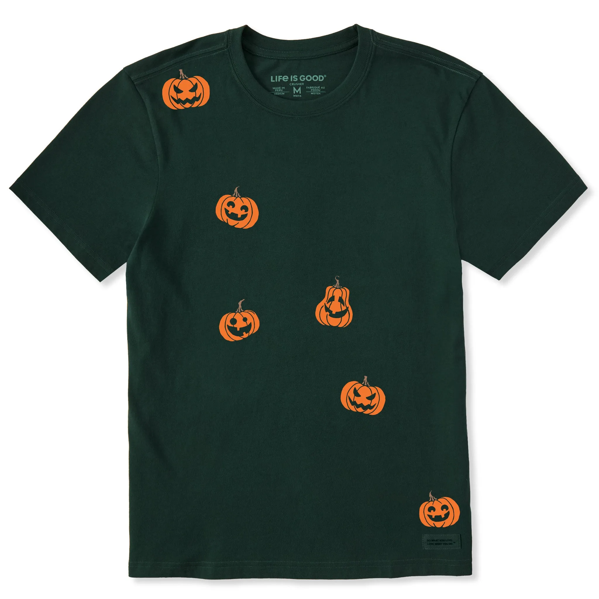 Stretchable Knit Men's Scattered Jacks Short Sleeve Crusher Tee