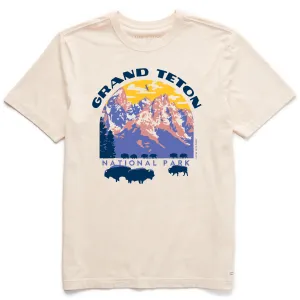 Men's Grand Tetons Short Sleeve Crusher Tee Everyday Casual perfect for all-day wear