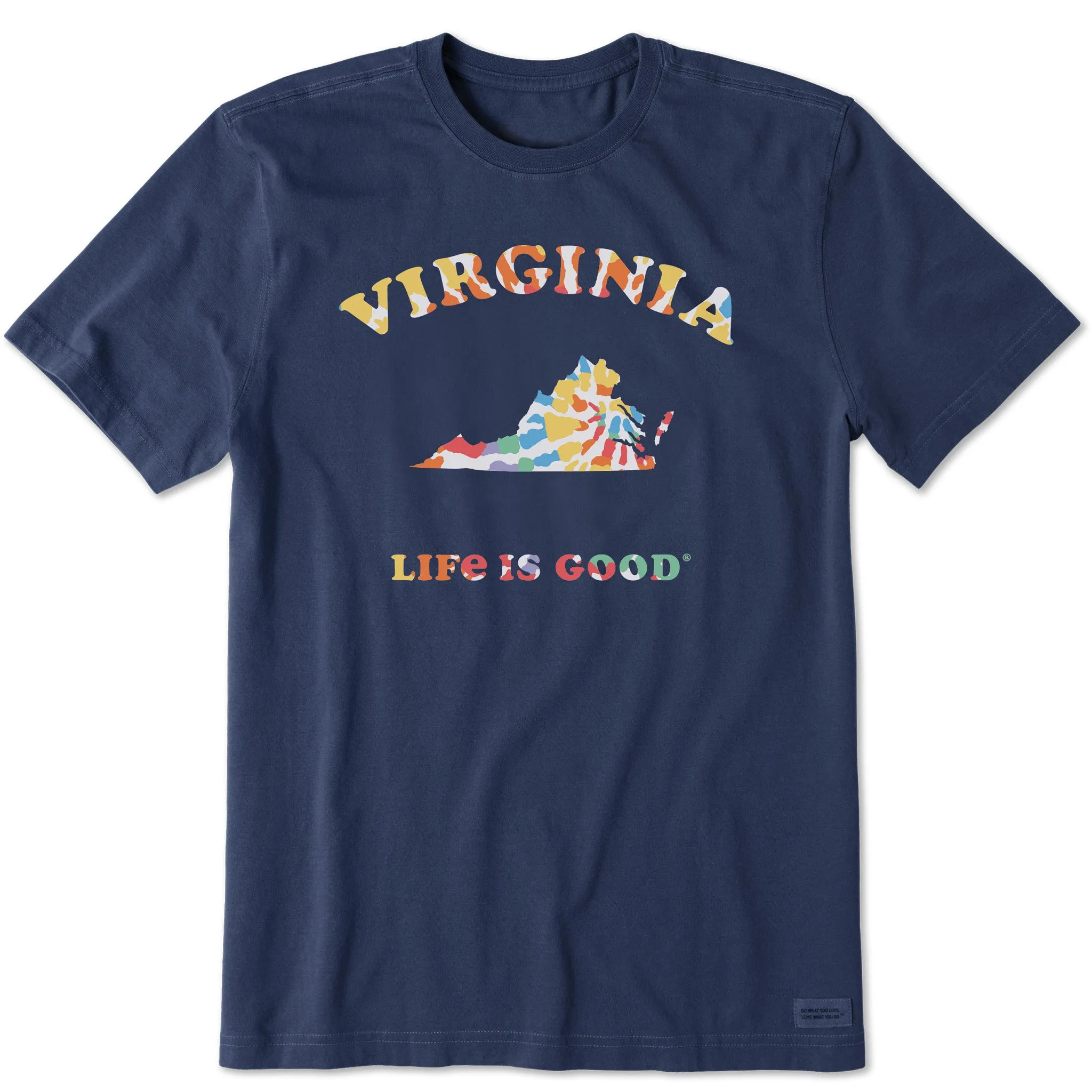 Cozy Wear Summer Ready Men's Tie Dye Virginia Short Sleeve Crusher Tee