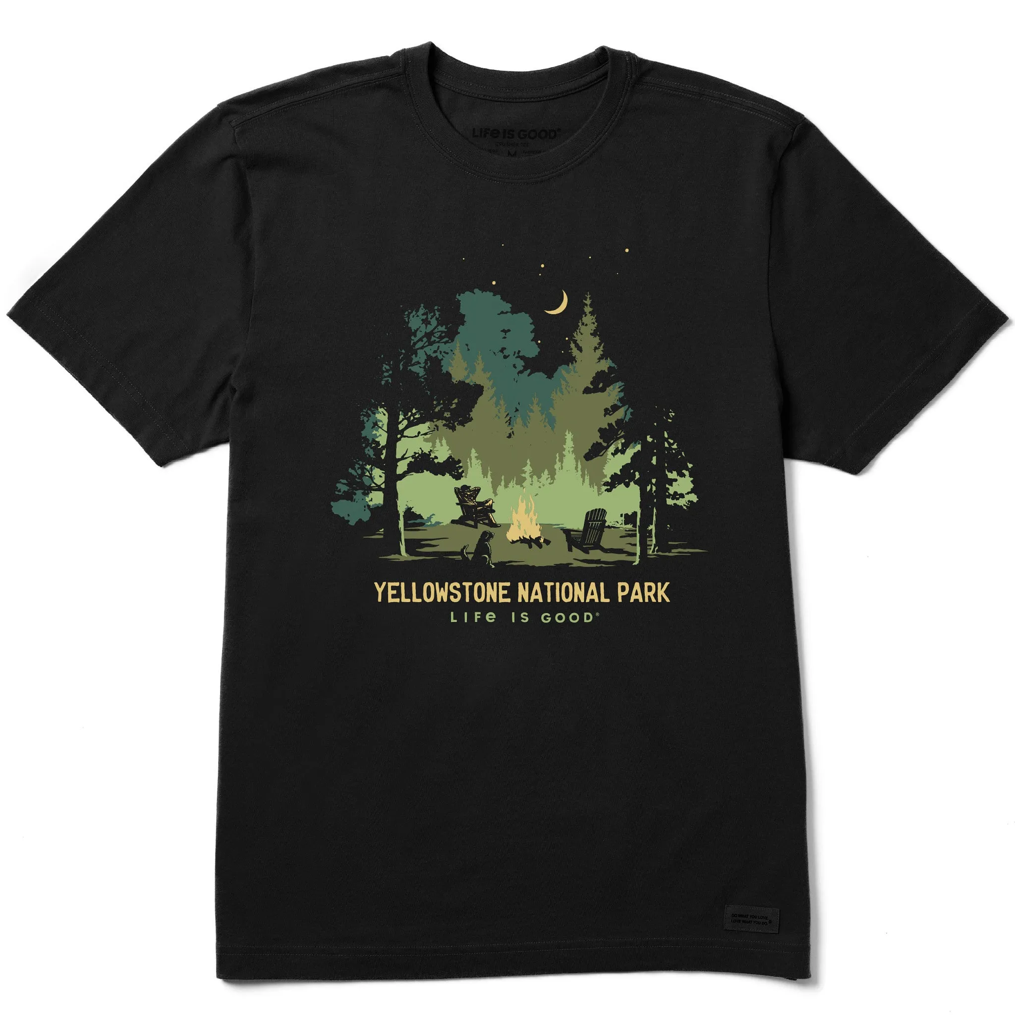 Men's Yellowstone Campfire Short Sleeve Crusher Tee Bold Style Breathable Layer Fit