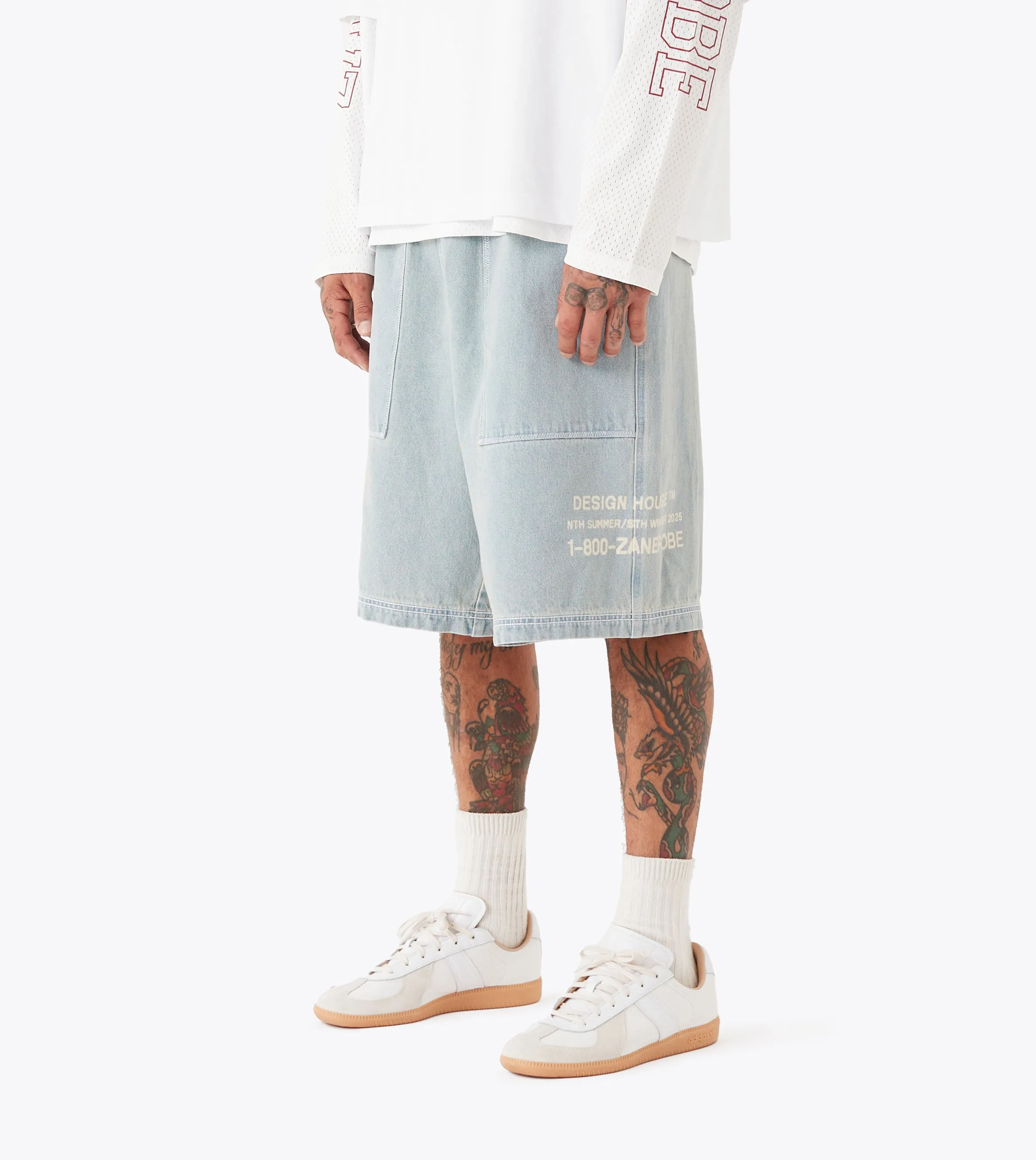 Playful Look Design House Denim Short LT Blue