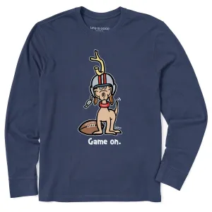 Men's Game On Football Max Long Sleeve Crusher Tee Hypoallergenic fabric