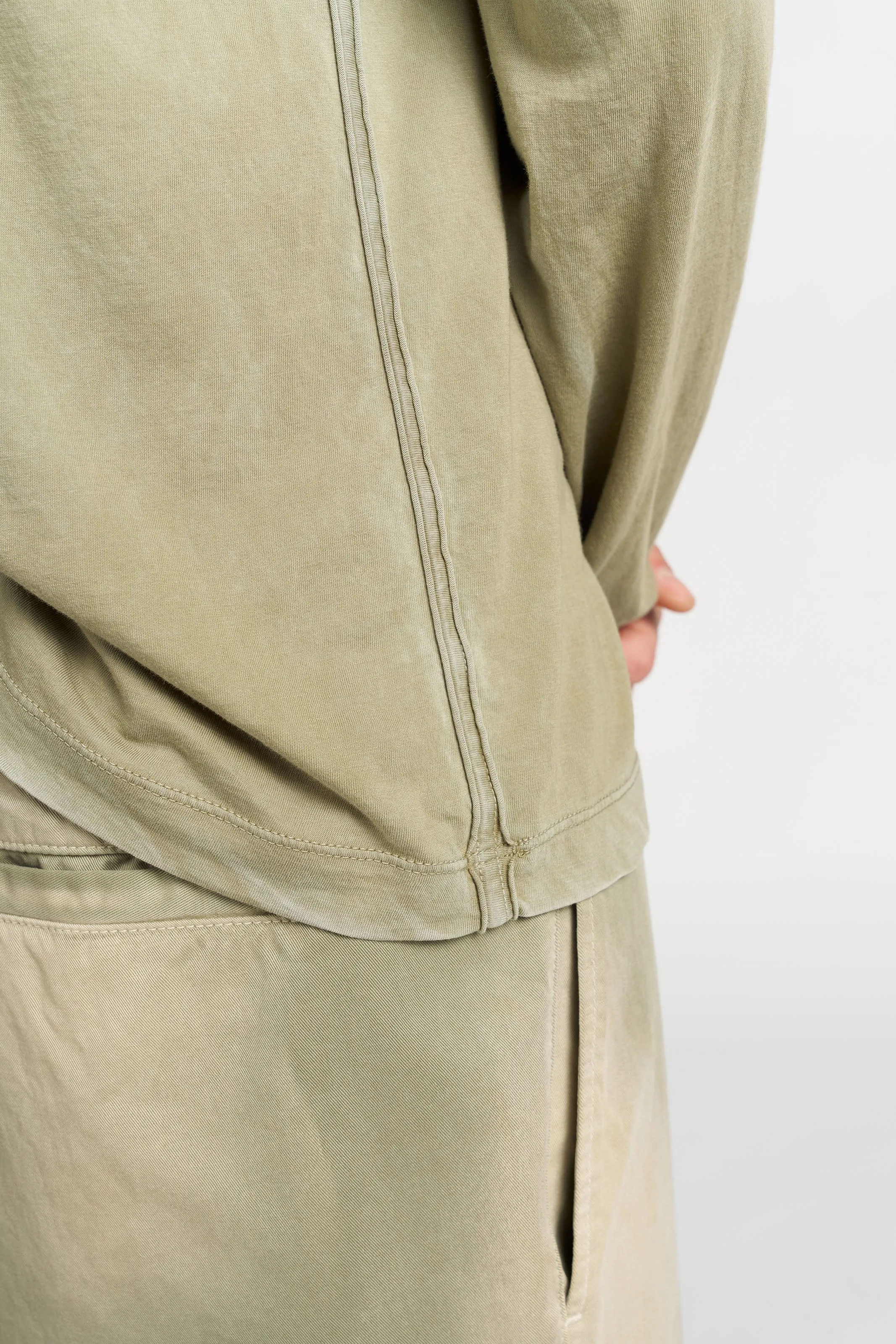 Plus size confidence Seamless construction Classic Crew Long Sleeve Shirt