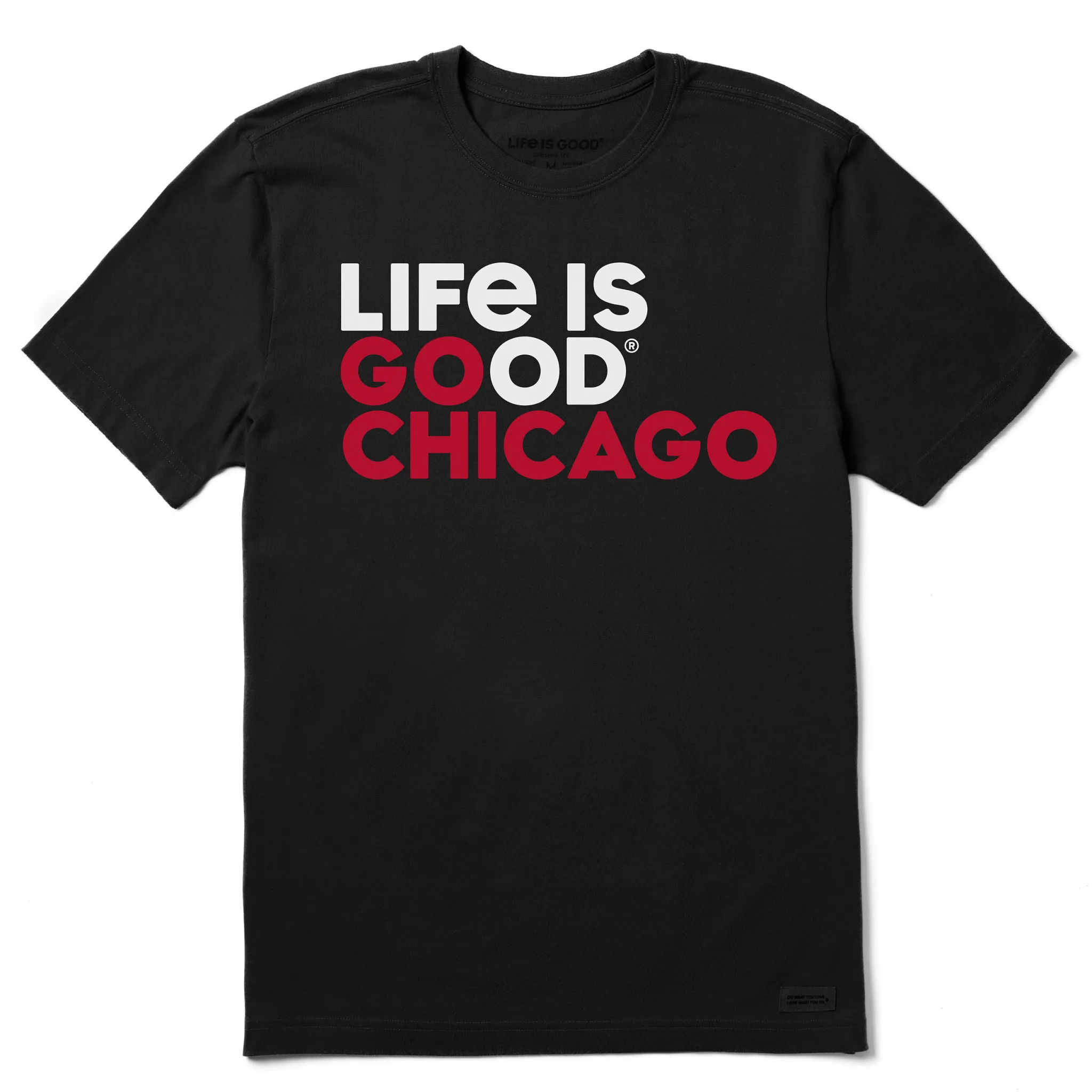 Men's Go Chicago Short Sleeve Crusher Tee Customizable Pilling Resistant Finish