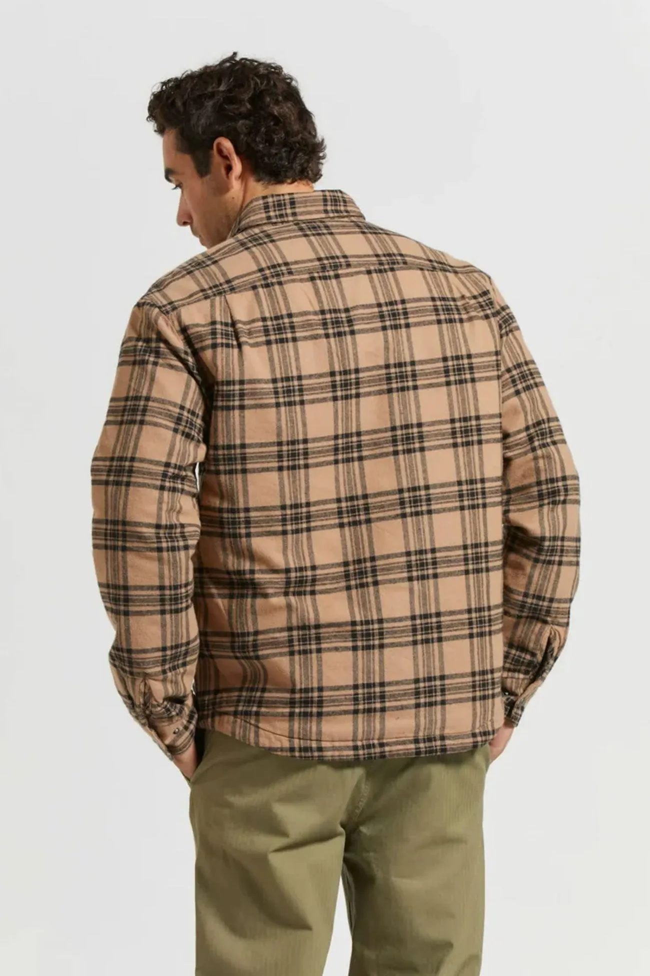 Trendy City Casual Bowery Quilted Flannel Woodsmoke Black