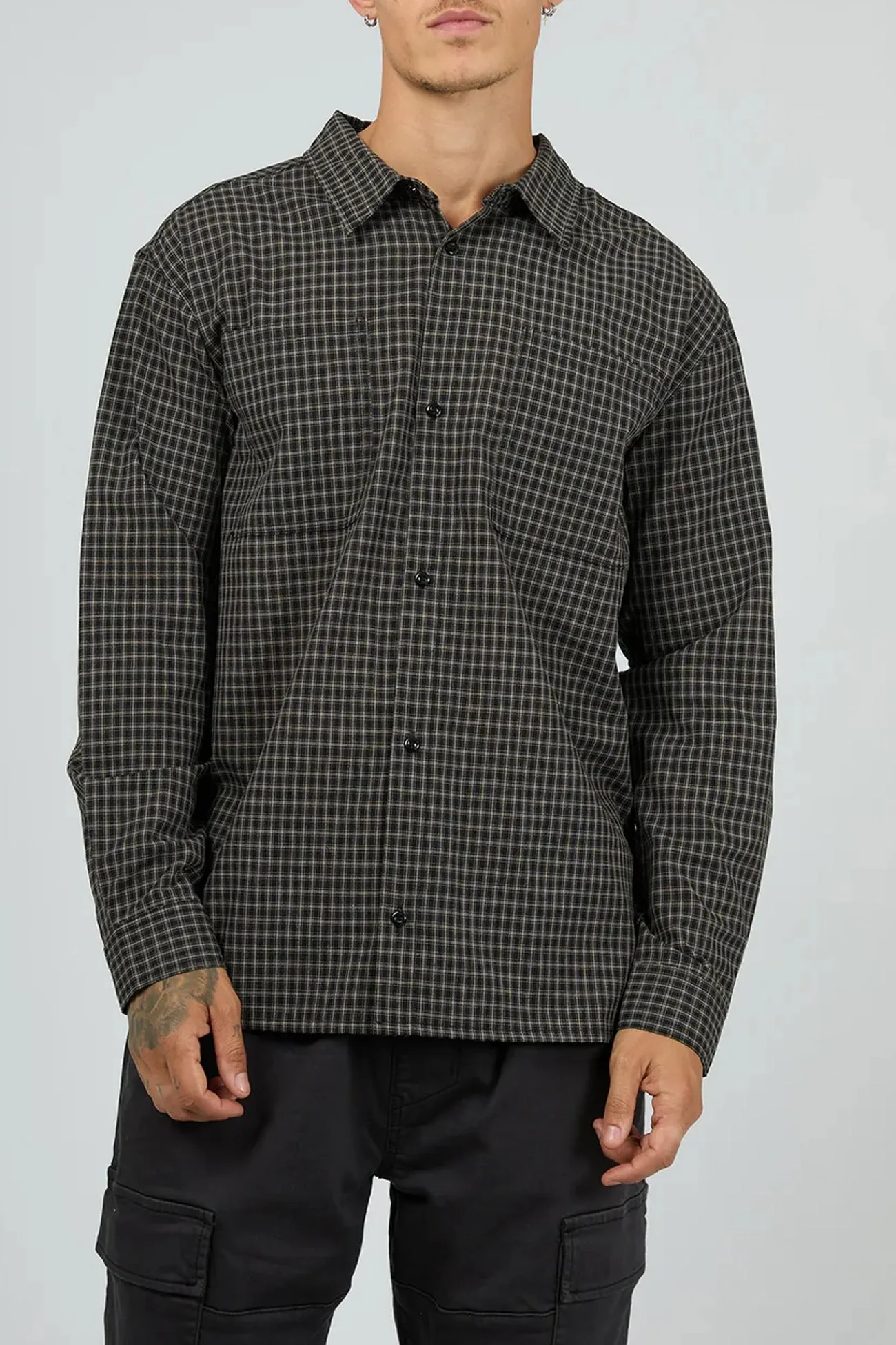Benton Long Sleeve Shirt Black Smart Design