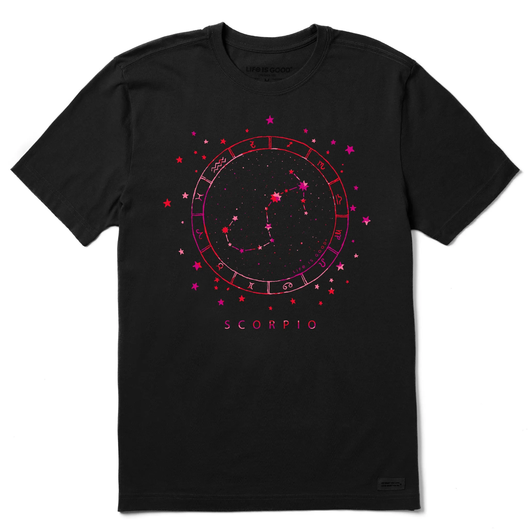 Chilly Comfort Wear Fashionable Look Men's Zodiac Constellation Scorpio Short Sleeve Crusher Tee