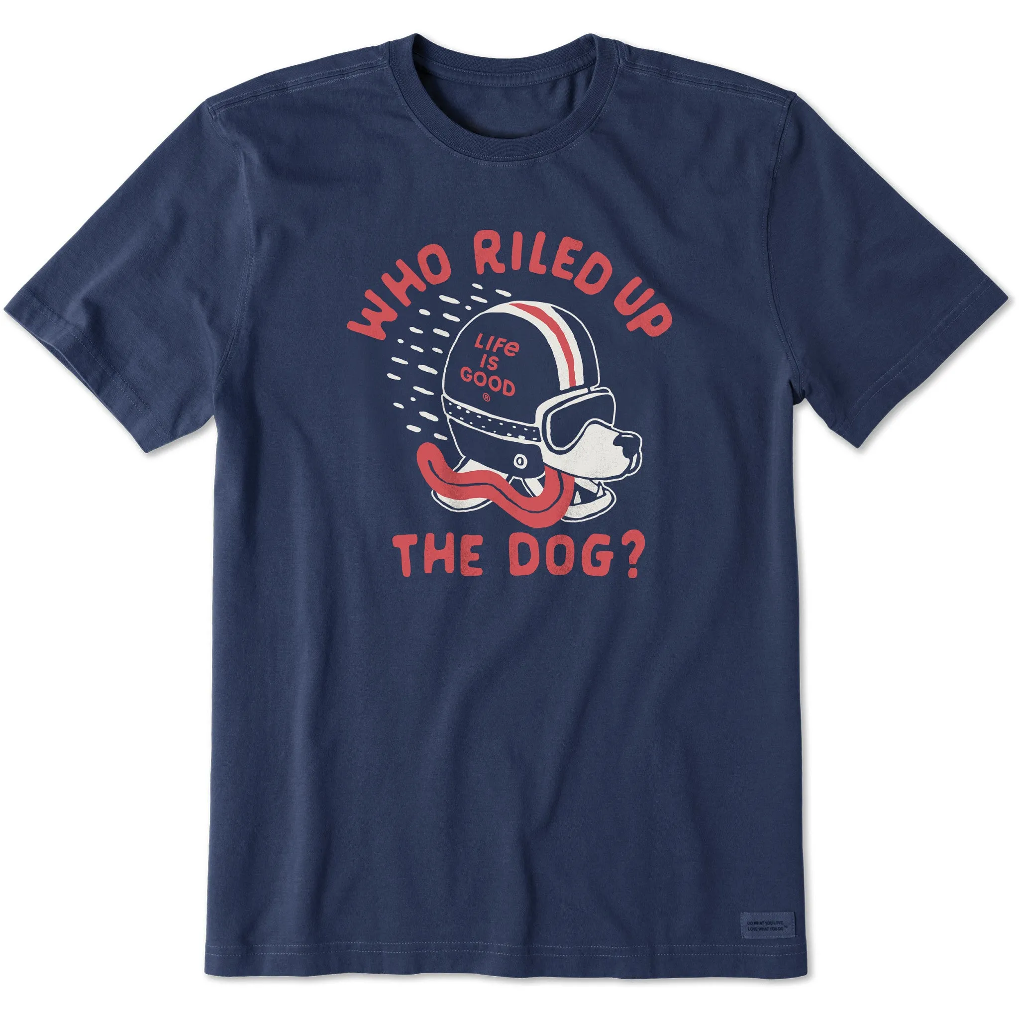 Microfiber Blend Men's Who Riled Up the Dog? Short Sleeve Tee