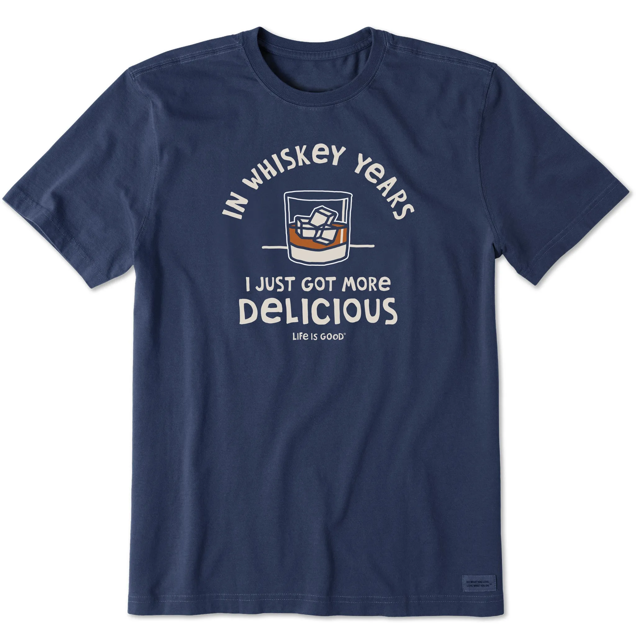 Men's Whiskey Years Short Sleeve Crusher Tee Soft Waistband