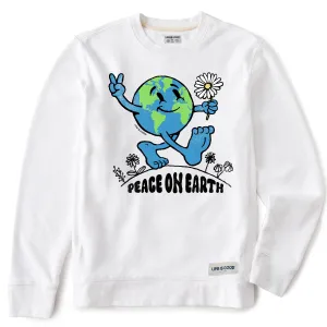 Men's Peace on Earth Globe Walker Simply True Crew Comfortable Design
