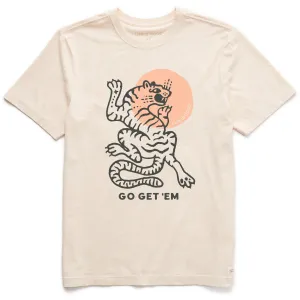 Relax Comfort Style Casual Flex Wear Men's Go Get Em Tiger Short Sleeve Crusher Tee