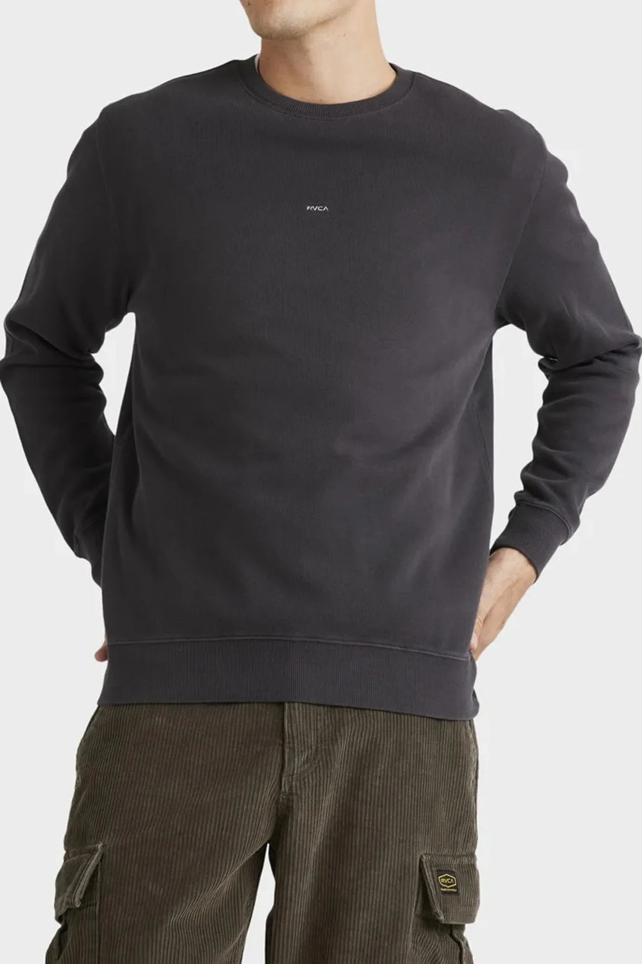 Active Comfort Wear RVCA Smalls Crew Washed Black