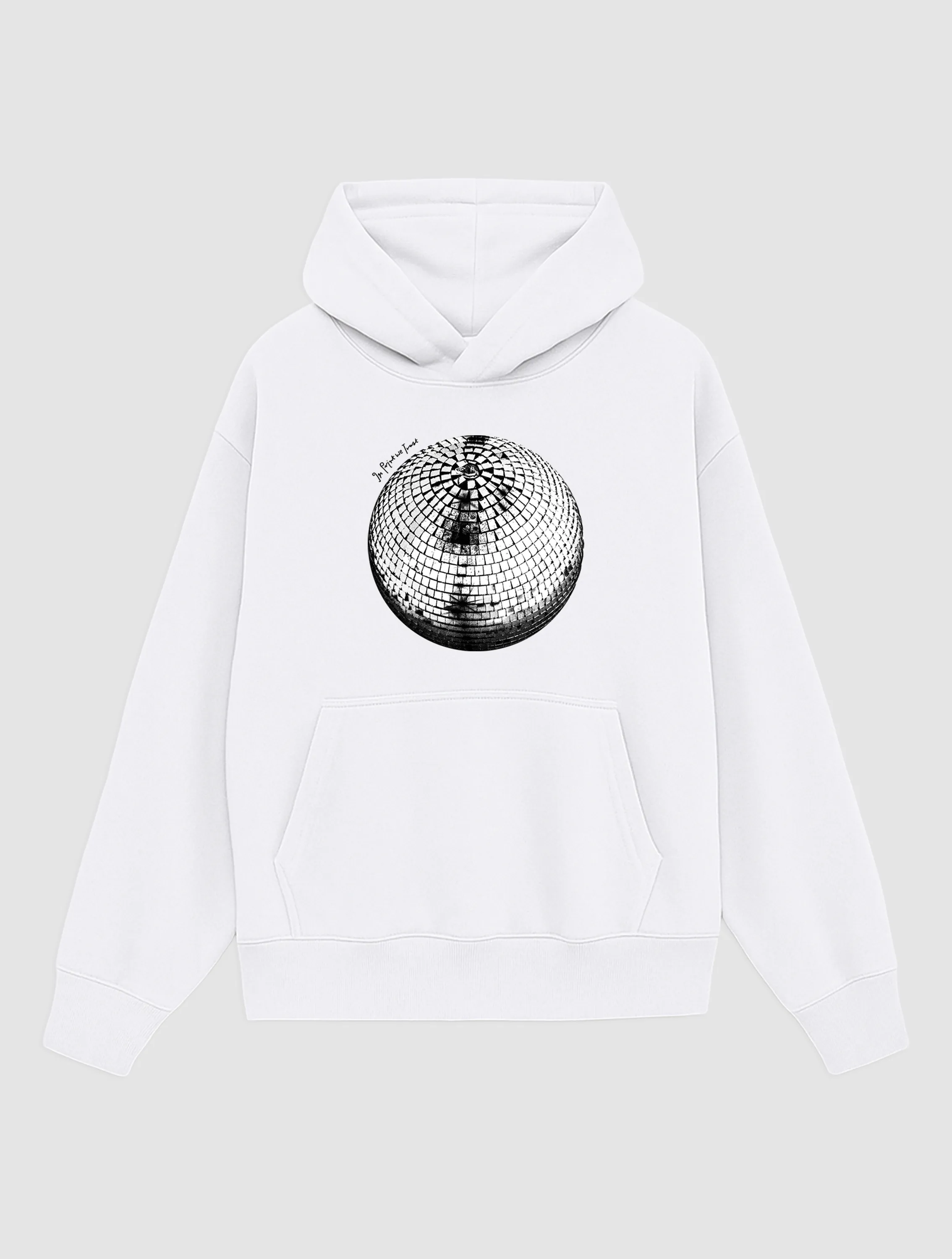 studio 54 white hoodie Zip Closure V neck
