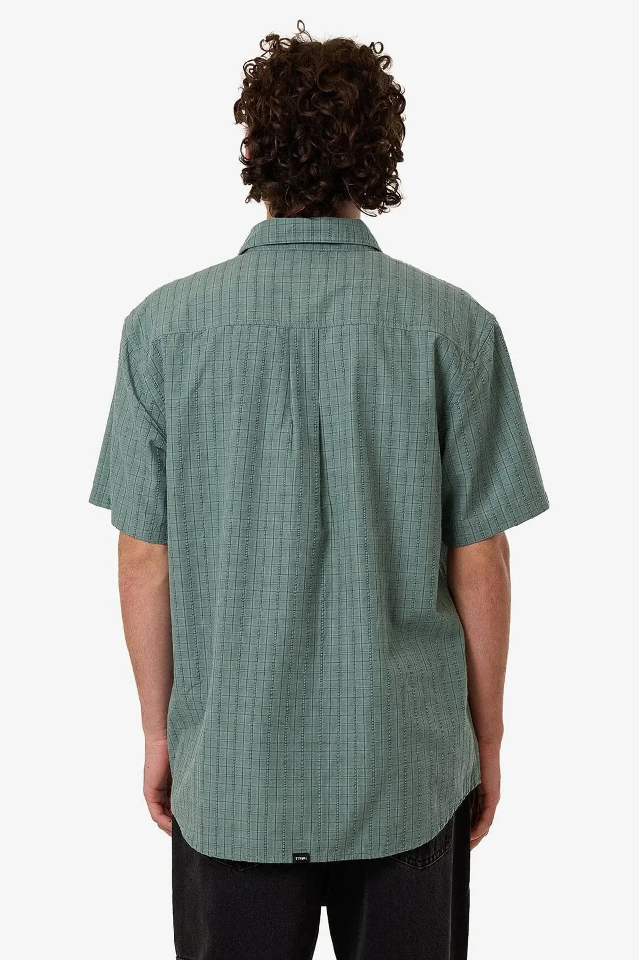 Relaxed Armhole Cut Light and Comfortable Ambient Connections Short Sleeve Shirt Chinois Green