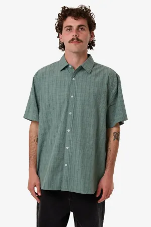 Ambient Connections Short Sleeve Shirt Chinois Green Antibacterial Treatment