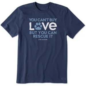 Men's You Can Rescue Love Short Sleeve Tee skinny but not tight Cool and Relaxed