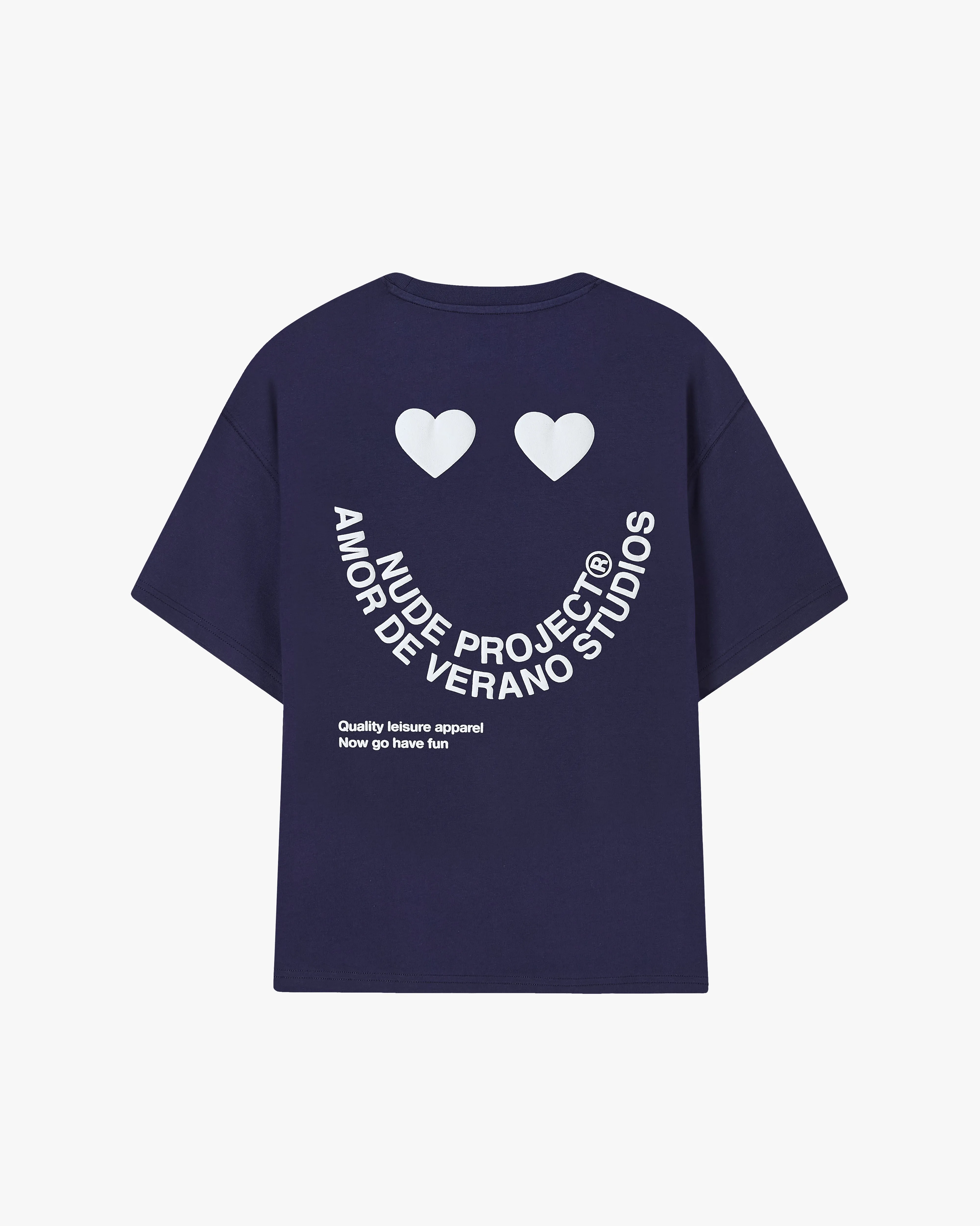 Happy Tee Navy Streetwear Urban Trend Look