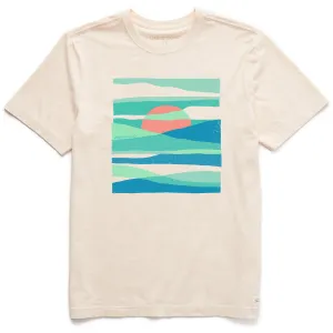 Simple and Cozy Men's Sunset Through the Clouds Short Sleeve Crusher Tee