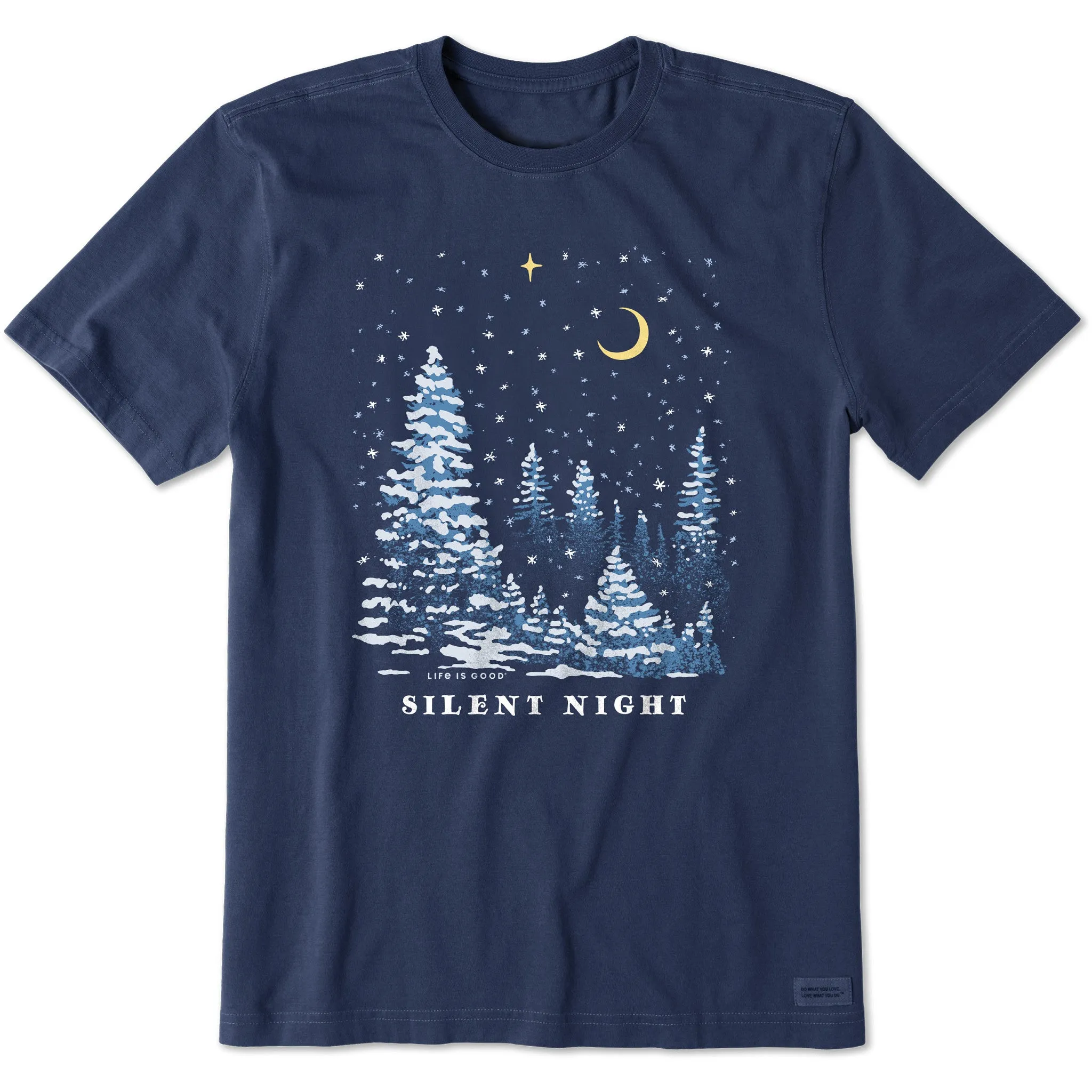Day-to-Day Comfort Men's Silent Snowy Night Short Sleeve Crusher Tee