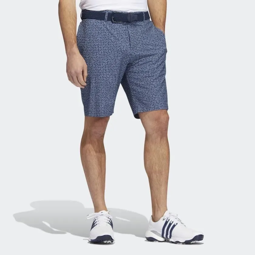 ADIDAS ABSTRACT-PRINT SHORT CREW NAVY/WHITE Slim Motion Fit Comfy Cut