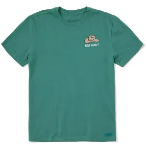 All-Purpose Comfort Men's Yeehaw Cowboy Hat Mini Short Sleeve Crusher Tee