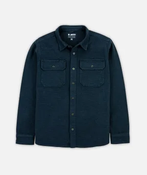 Casual Statement Animal Print Horizon Heavy Duty Shirt - Midnight Navy