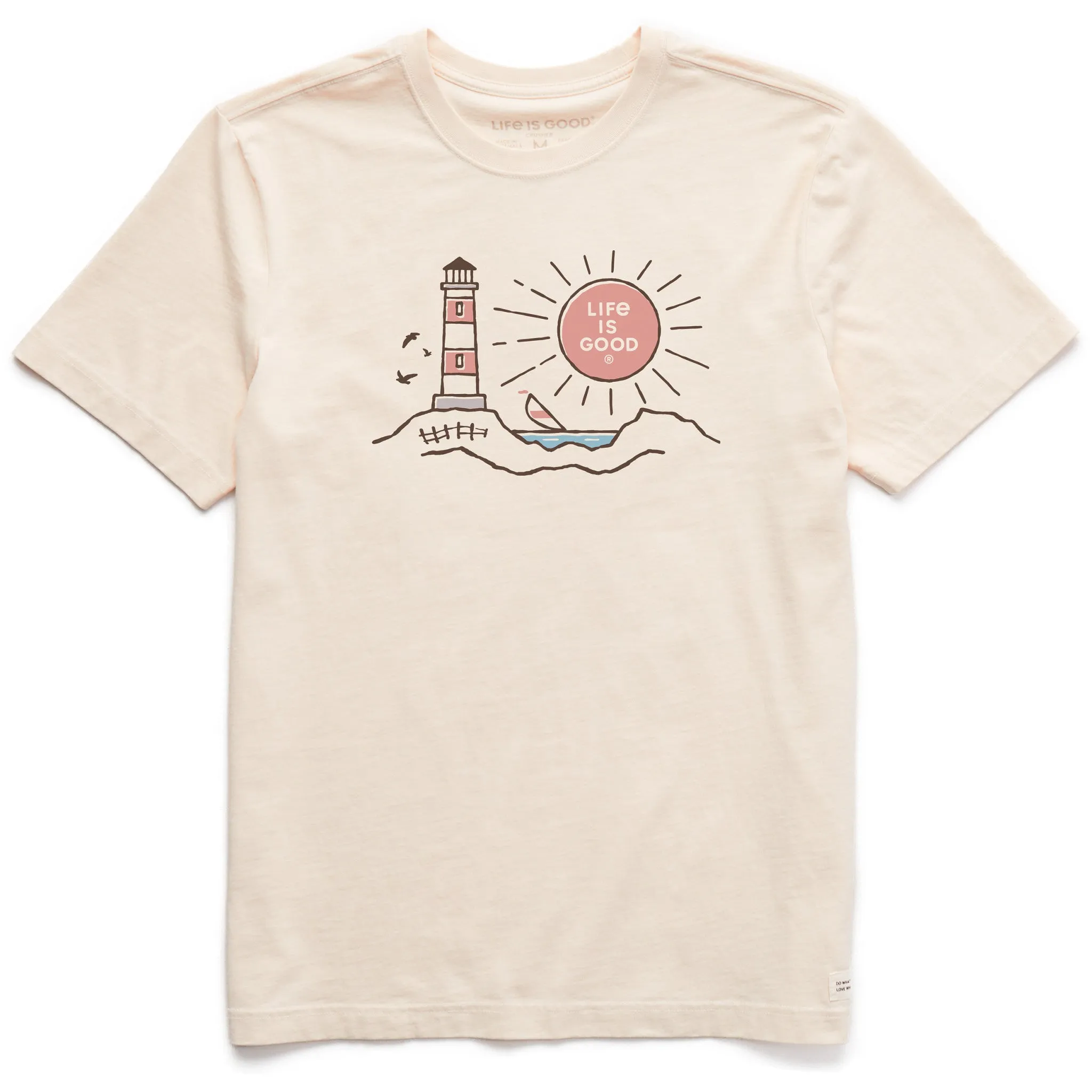 Cozy Wearable Men's Scenic Lighthouse Short Sleeve Crusher Tee