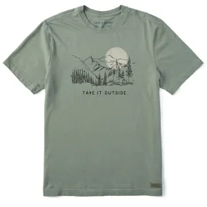 School spirit Men's Take it Outside Sketch Mountain Short Sleeve Crusher Tee