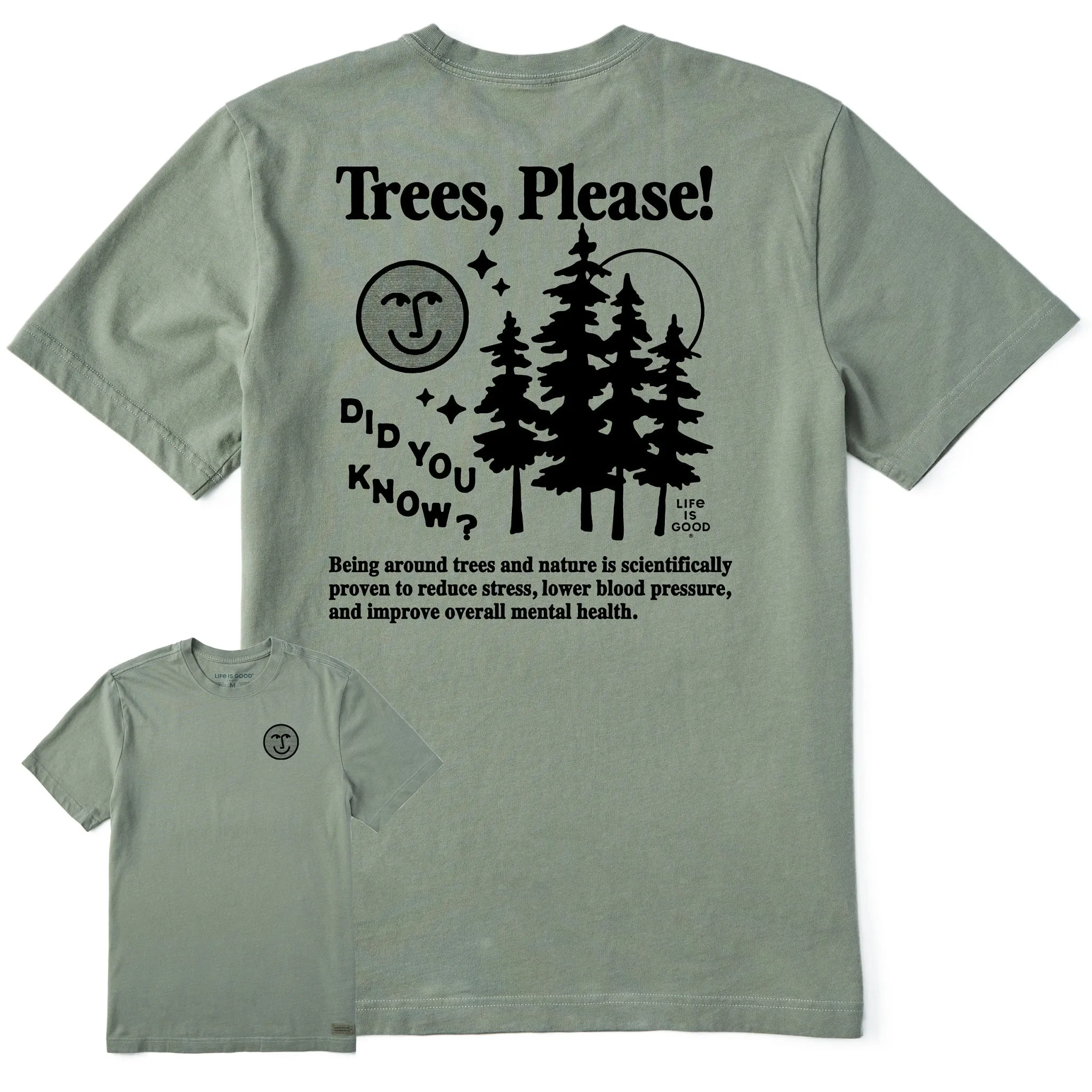 Sporty Fit Men's Trees, Please! Short Sleeve Crusher Tee
