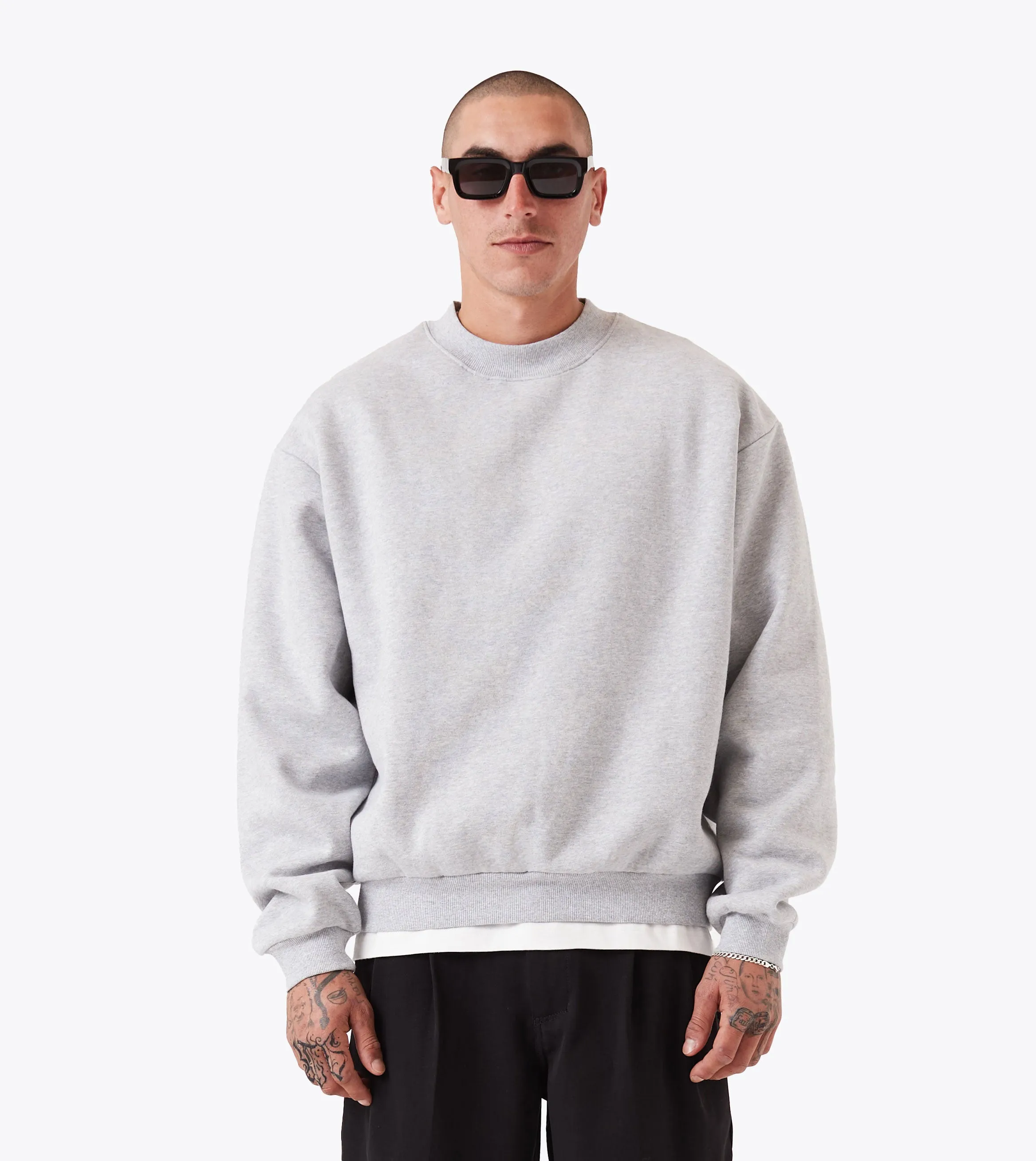 Box Crew Grey Marle Sustainable Fabric Core Bold