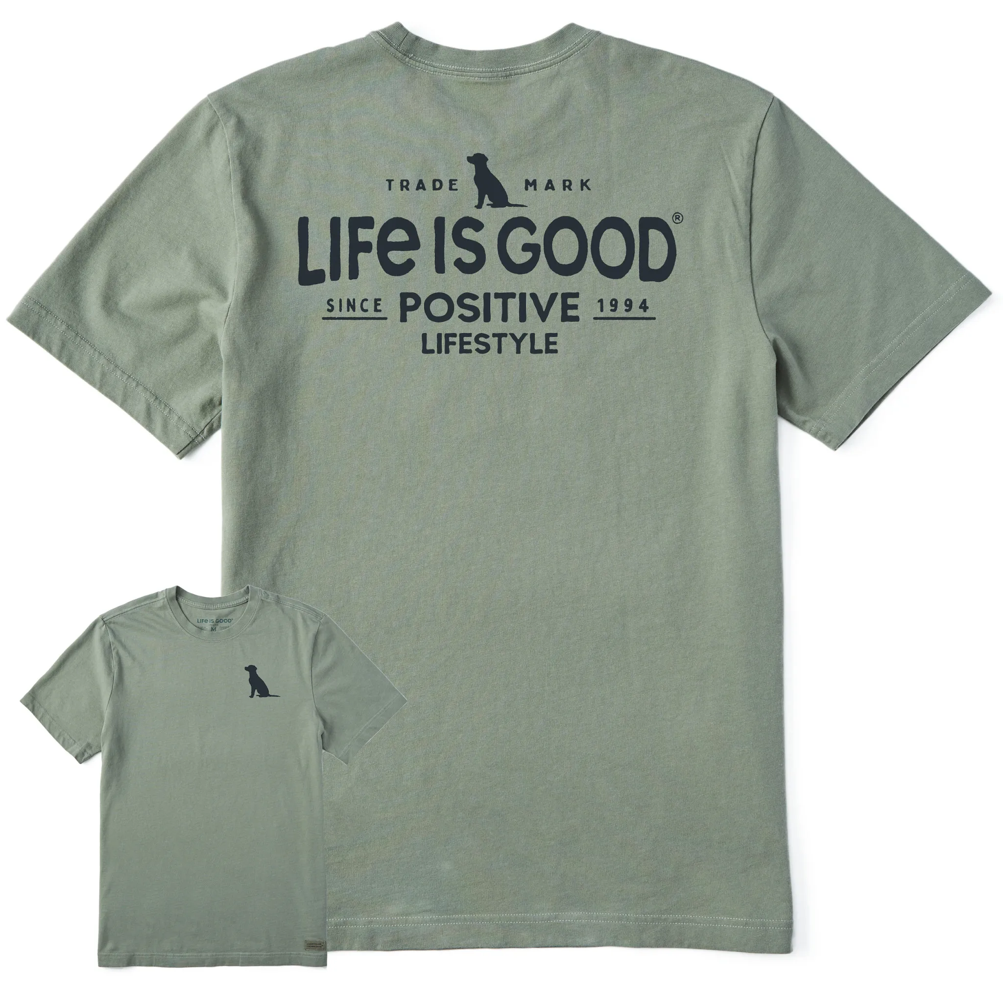 Men's Positive Lifestyle Dog Short Sleeve Tee Wool combination