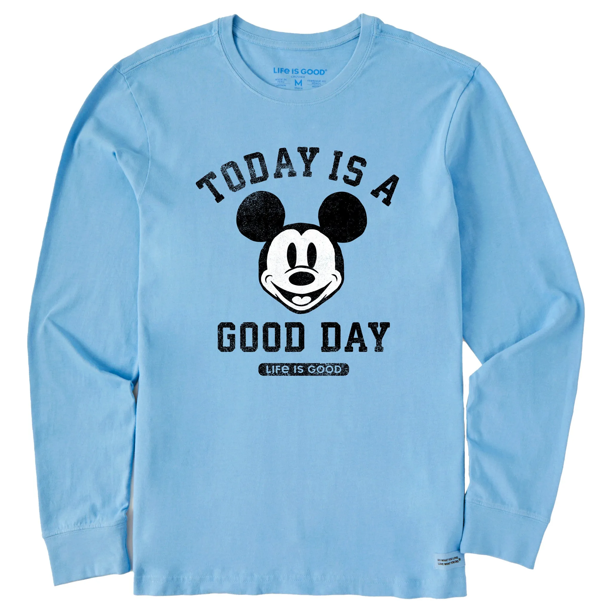 Relaxing Day Cozy Comfort Look Men's Steamboat Willie Good Day Long Sleeve Crusher Tee