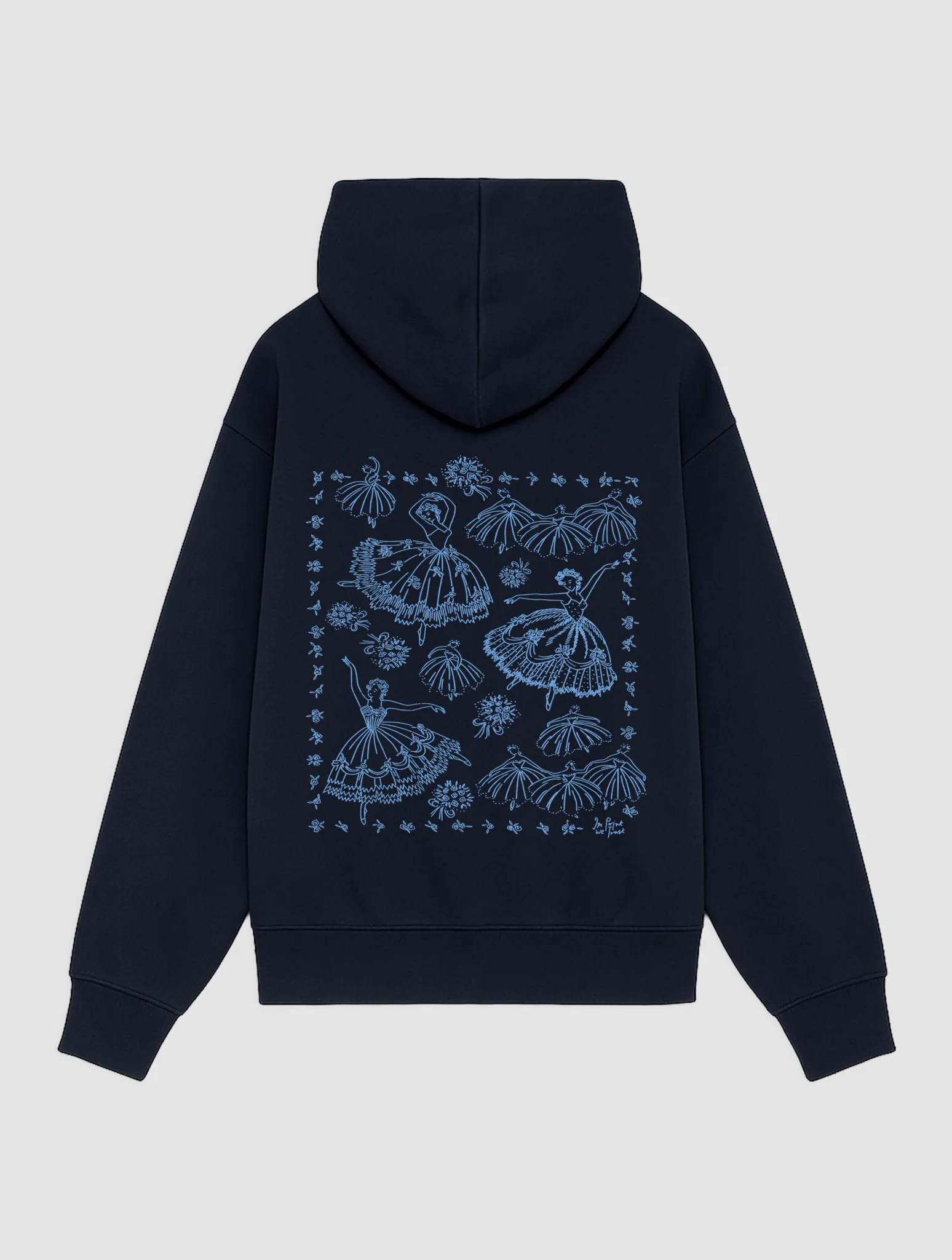 performance test Fleece pirouette navy hoodie
