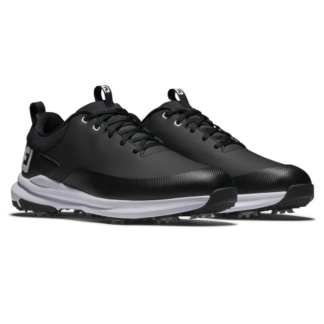 FootJoy Men's Tour Rival Golf Shoes- Black/White Comfort hold