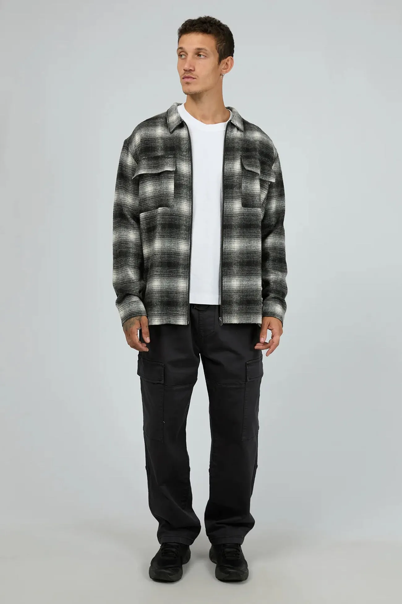 funky Contrast Inner Binding Cadence Shirt Black