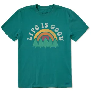 Comfy Design Men's Rainbow Forest Short Sleeve Crusher Tee