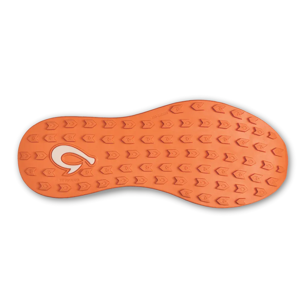 Olukai Men's Kapalua Golf Shoes- Pale Moss/ Molten Orange Travel Friendly
